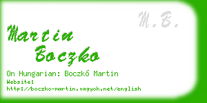 martin boczko business card